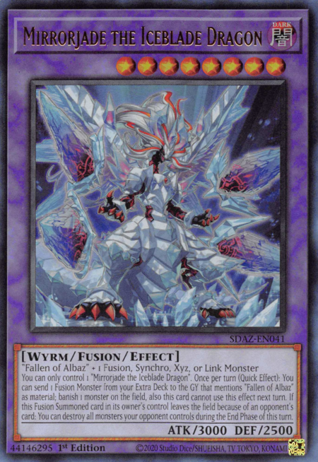 SDAZ-EN041 Mirrorjade the Iceblade Dragon