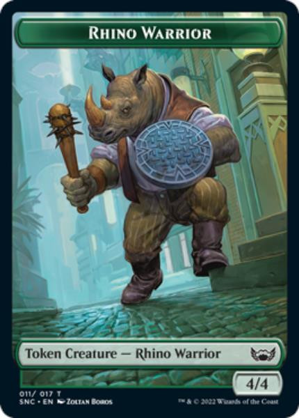 Streets of New Capenna - Rhino Warrior Token