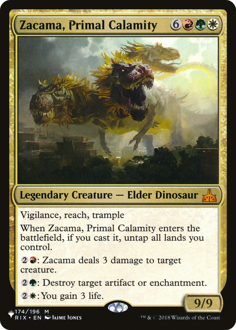 Zacama, Primal Calamity (The List Reprint)