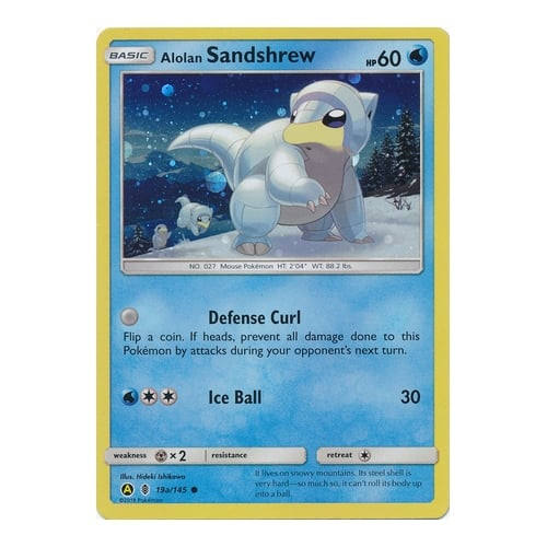 SM Guardians Rising 19a/145 Alolan Sandshrew (Alternative Art Holo)
