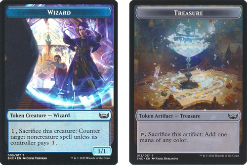 Streets of New Capenna - Wizard / Treasure (#13) Token (foil)