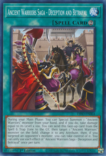 DIFO-EN064 Ancient Warriors Saga - Deception and Betrayal