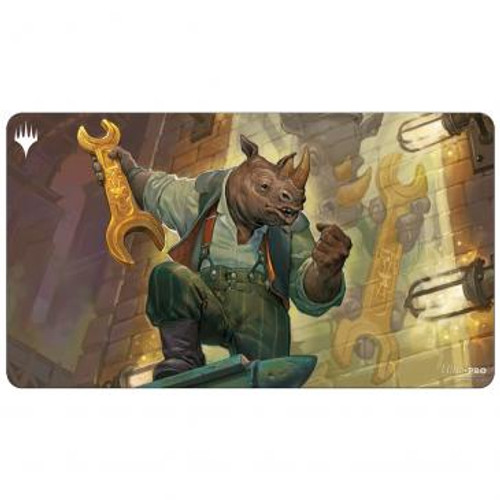MTG Streets of New Capenna Playmat G featuring Workshop Warchief