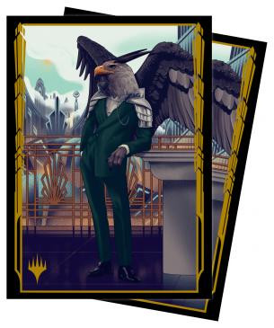 MTG Streets of New Capenna Sleeves V5 featuring Falco Spara, Pactweaver (100)