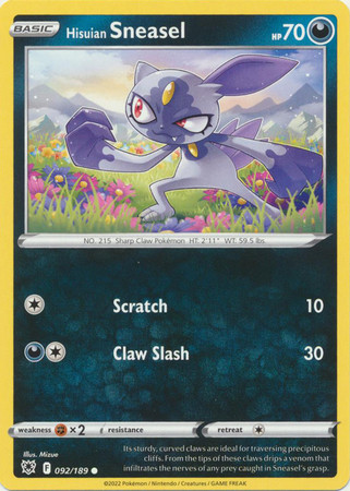Astral Radiance 092/189 Hisuian Sneasel (Non-Holo)