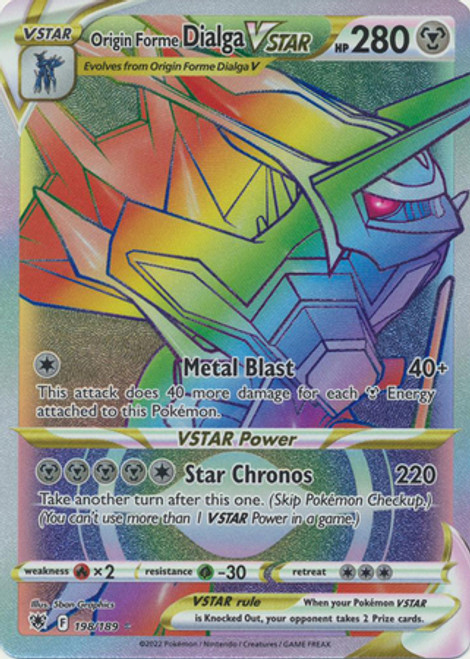 Astral Radiance 198/189 Origin Forme Dialga VSTAR (Rainbow Rare)