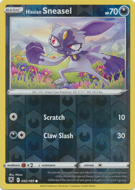 Astral Radiance 092/189 Hisuian Sneasel (Reverse Holo)
