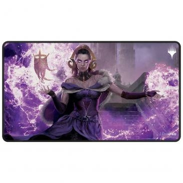 MTG Double Masters 2022 Black Stitched Playmat V1 featuring Liliana, the Last Hope