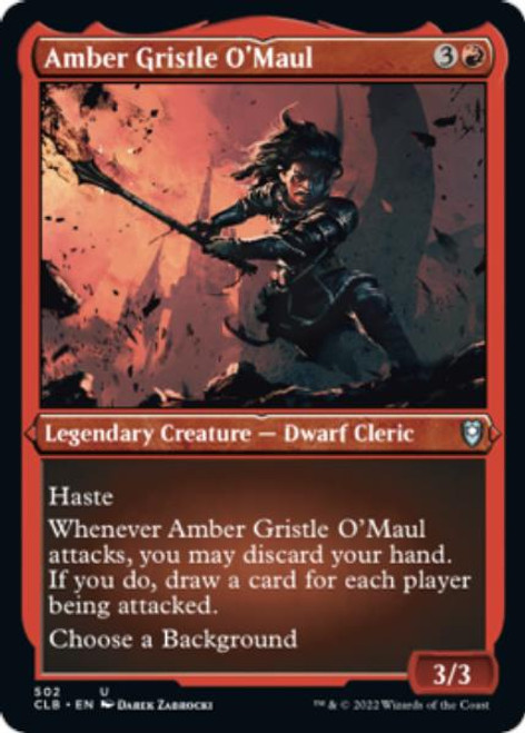 Amber Gristle O'Maul (Etched foil) | Commander Legends: Battle for Baldur's Gate