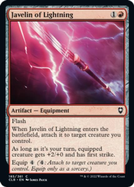 Javelin of Lightning (foil) | Commander Legends: Battle for Baldur's Gate