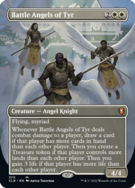 Battle Angels of Tyr (Borderless Art) (foil) | Commander Legends: Battle for Baldur's Gate