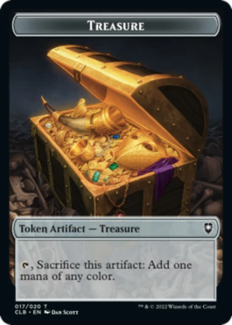 Commander Legends: Battle for Baldur's Gate - Skeleton / Treasure Foil Token