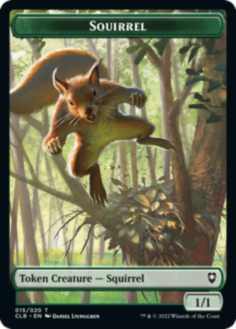 Commander Legends: Battle for Baldur's Gate - Squirrel / Treasure Foil Token