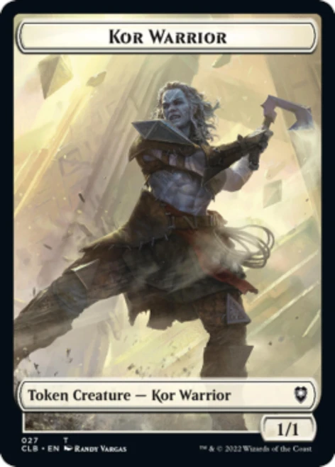 Commander Legends: Battle for Baldur's Gate - Kor Warrior / Wizard Token
