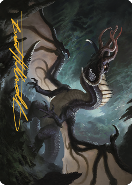 Brainstealer Dragon Art Card (#31) (Gold Signature)