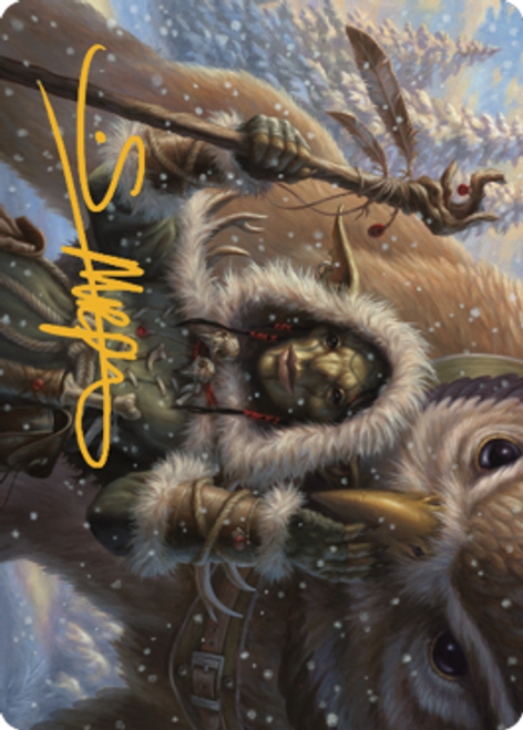 Owlbear Shepherd Art Card (#35) (Gold Signature) | Commander Legends: Battle for Baldur's Gate