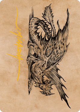 Ancient Brass Dragon Art Card (#49) (Gold Signature)