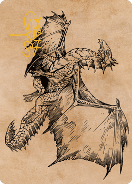 Ancient Bronze Dragon Art Card (#58) (Gold Signature)