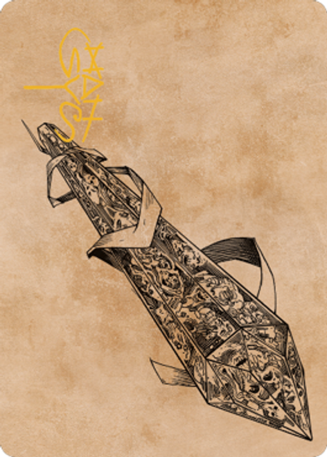 Stonespeaker Crystal Art Card (#81) (Gold Signature) | Commander Legends: Battle for Baldur's Gate