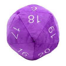 Novelty Plush Dice - Jumbo D20 Purple