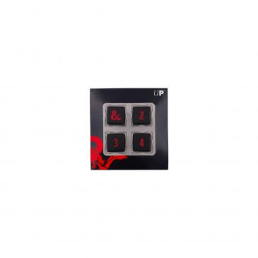 Dungeons & Dragons Heavy Metal Black and Red D6 4x Dice Set