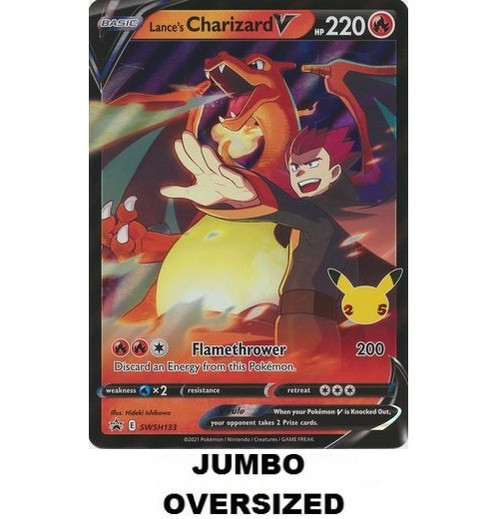 JUMBO Sword & Shield Promo SWSH133 Lance's Charizard V