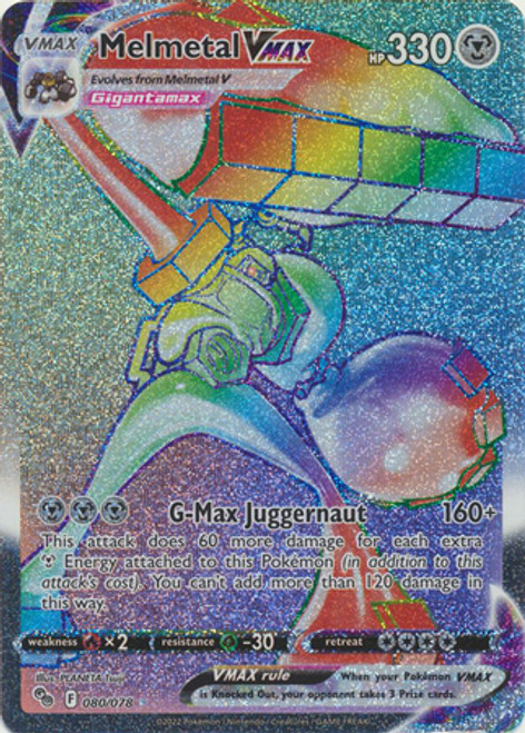 Pokemon GO 080/078 Melmetal VMAX (Rainbow Rare)