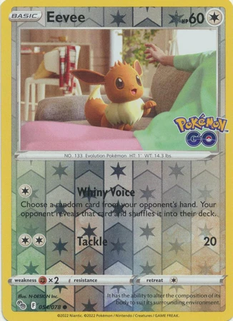 Pokemon GO 054/078 Eevee (Reverse Holo)