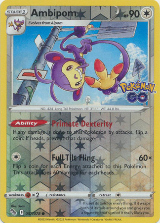 Pokemon GO 057/078 Ambipom (Reverse Holo)