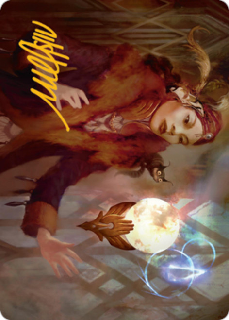 Misfortune Teller (#58) Art Card (Gold Signature) | Streets of New Capenna