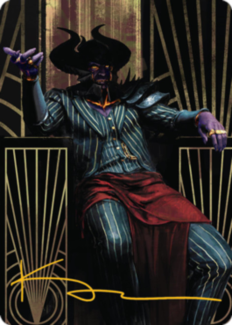 Ob Nixilis, the Adversary (#71) Art Card (Gold Signature)
