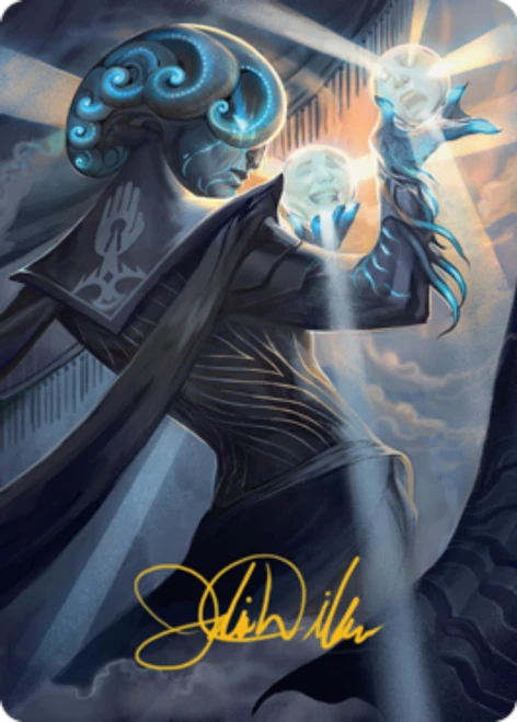 Queza, Augur of Agonies (#75) Art Card (Gold Signature)