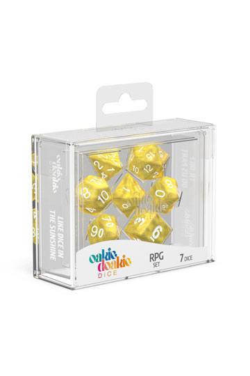 Oakie Doakie Dice RPG Set Marble - Yellow (7)