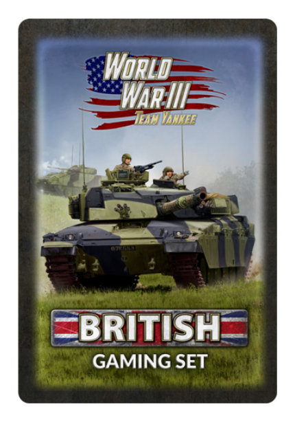 World War III: Team Yankee - British Tin (x20 Tokens, x2 Objectives, x16 Dice)