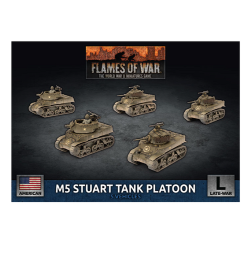 Flames of War - M5 Stuart Light Tank Platoon (x5 Plastic)
