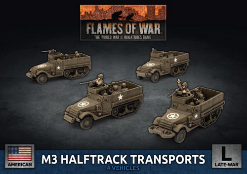 Flames of War - M3 Halftrack Transport Platoon (x4 Plastic)