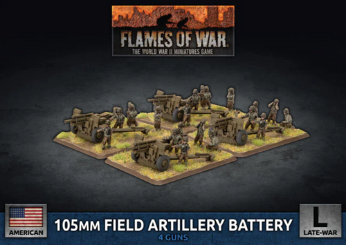Flames of War - 105mm Field Artillery Battery (x4 Plastic)