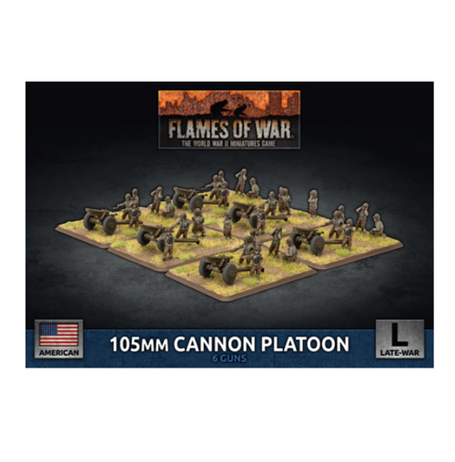 Flames of War - 105mm Cannon Platoon (x6 Plastic)