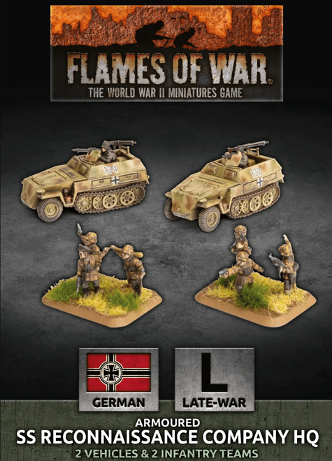 Flames of War - SS Reconaissance Company HQ (Plastic)