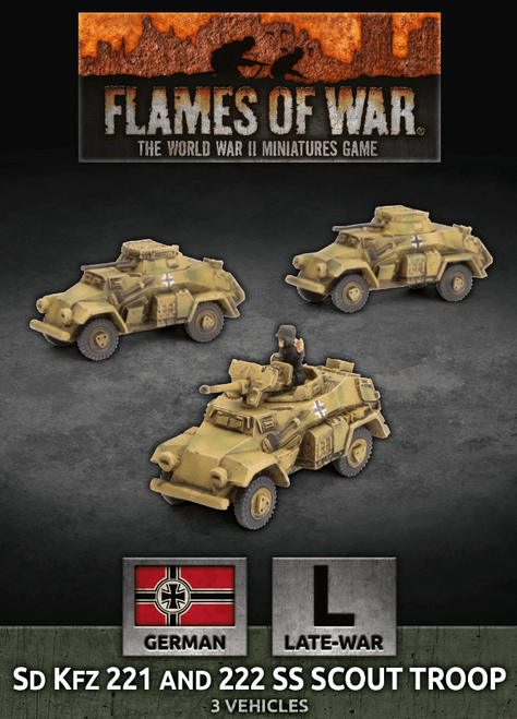 Flames of War - Sd Kfz 221 and 222 SS Scout Troop