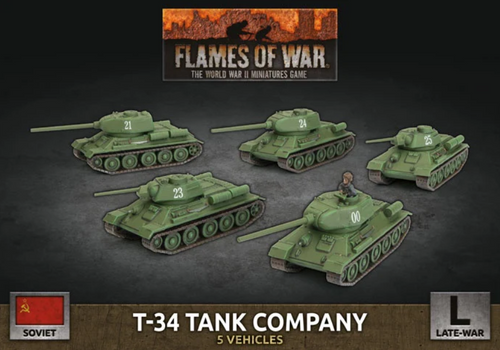 Flames of War - T-34 Tank Company (x5 Plastic)