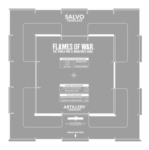 Flames of War - Salvo Template (Etched)