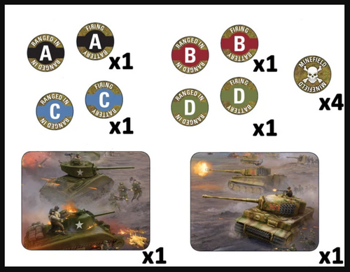 Flames of War - Late War Mission Token Set (x14)