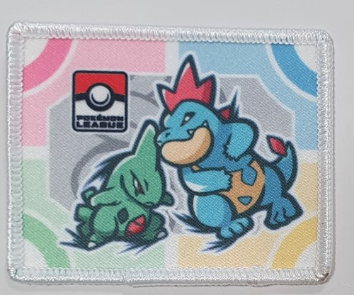 Pokemon League Iron On Patch Croconaw and Larvitar