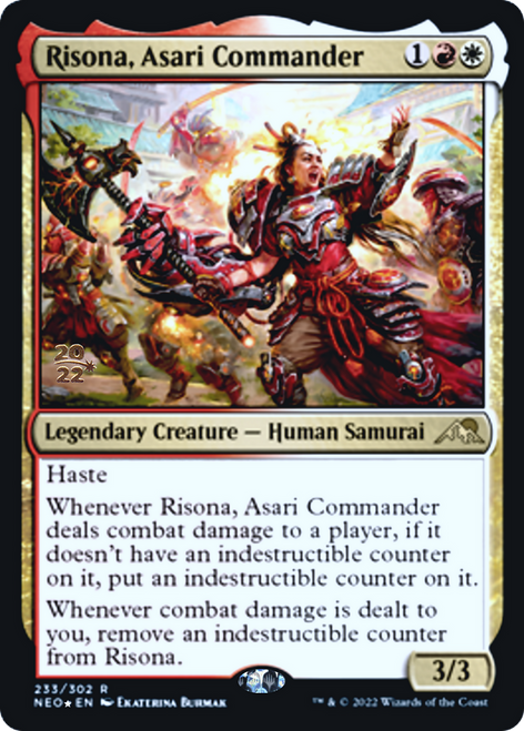 Risona, Asari Commander (Prerelease foil) | Kamigawa: Neon Dynasty