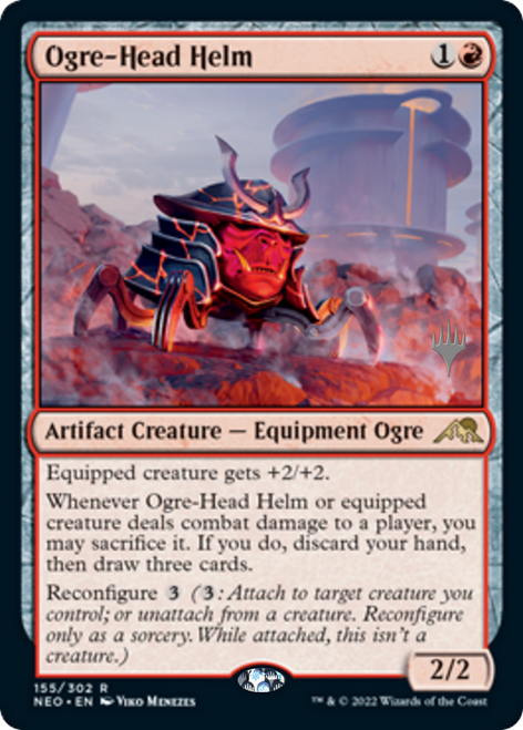 Ogre-Head Helm (Promo Pack foil) | Kamigawa: Neon Dynasty