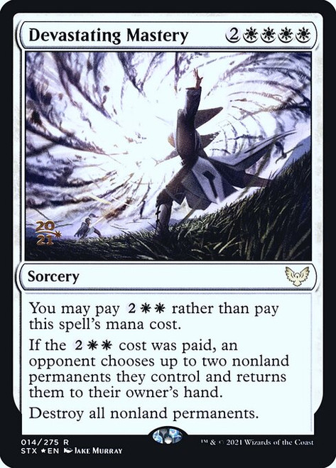 Devastating Mastery (Strixhaven: School of Mages Prerelease foil)