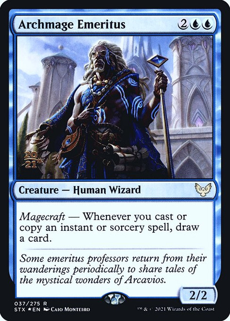 Archmage Emeritus (Strixhaven: School of Mages Prerelease foil)
