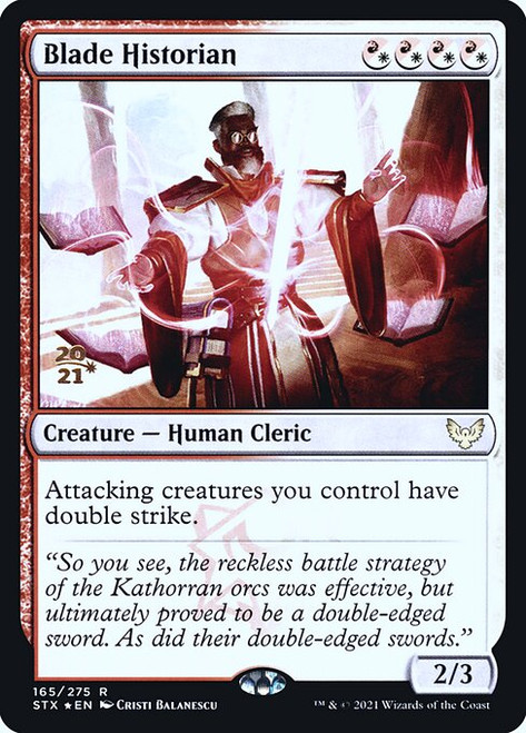Blade Historian (Strixhaven: School of Mages Prerelease foil)