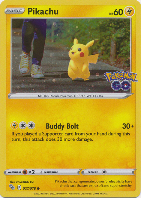 Pokemon GO 027/078 Pikachu (Cosmo Holo)
